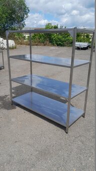 Nerezový regál s 4x polici 160x70x170 cm - 2