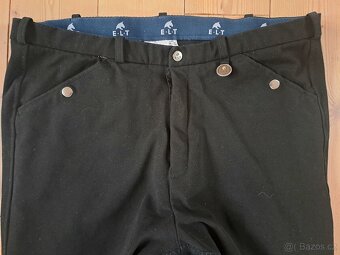 Černé pánské rajtky, jezdecké kalhoty, pantalony Elt Jodhpur - 2