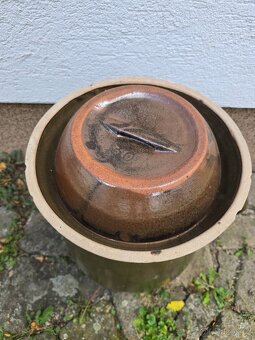 Keramický zelák, sud, hrnec na zelí s víkem . 30 l - 2