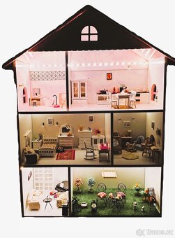 Mini domeček s nábytečkem- dekorace - 2