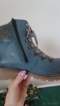 Modré  Riker dámské s kožíškem - 2