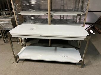 Nerezový stůl do prostoru 1 police(délka 50-200cm) - 2