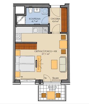 Prodej bytu 1+kk - 2