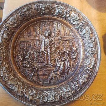 Luxusní obří Talíř Vojáci Zbrojnoši Sněm Johann Maresch Mare - 2