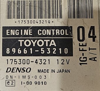 Řídící jednotka motoru Lexus IS200 Toyota - 2