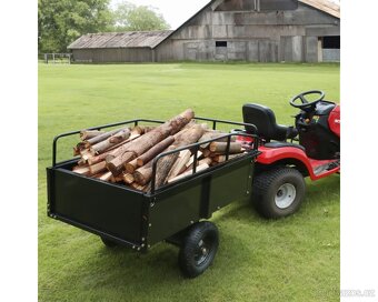 Sklápěcí vozík pro zahradní traktor, nosnost 340 kg - nový - 2