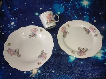 Retro dětský set talíře s hrnečkem - 2