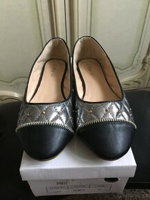 Dámské baleríny stříbrné Top oR - 2