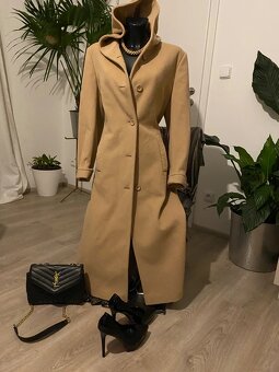 Mango kasmirovy bezovy velbloudi vlneny kabat 38 - 2