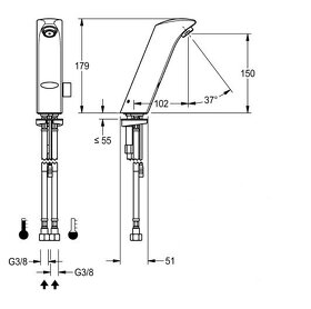 FRANKIE Umyvadlová baterie - 2