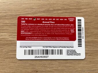 Annual pass America the beautiful, platny do 04/2026 - 2