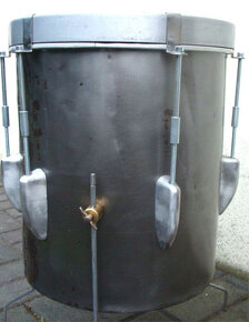 Doma vyrobený kovový FLOOR TOM - kotel - 2