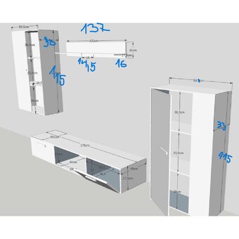Obývací stěna a konferenční stolek - 2