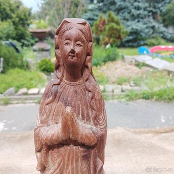 Socha Panny Marie dřevo výška 30,5cm - 2