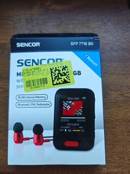 MP3 / MP4 přehrávač Sencor SFP 7716 vel. 16 GB - 2