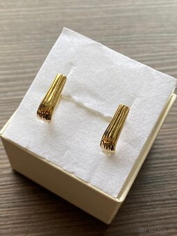 Zlaté náušnice podlouhlé - 2