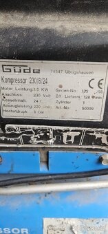 Prodám kompresor Gude - motor běží - děravá nádrž - 2
