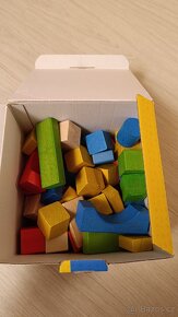Dřevěné kostky toddler blocks - 2