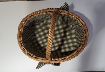 Proutěný, piknikový koš, kvalitní, pevný - 2