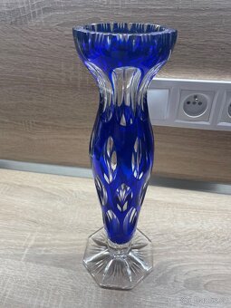 Krásná váza Bohemia crystal 30 Cm top stav - 2