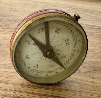 Starožitný malý kompas fialový - 2