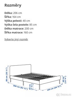 Postel IKEA SLATTUM 200x160cm - 2