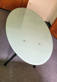 Skleněný IKEA stůl - elipsa, výškově stavitelný, super stav - 2