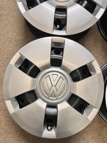 4x100 R14 plechové disky a Poklice originál VW Up - 2