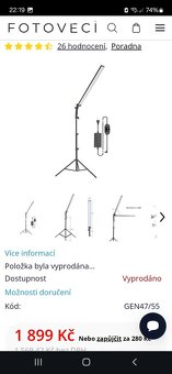 Pasové výkonné led světlo + stativ do 200cm - 2