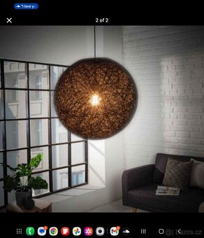 COCOON 60 CM ČERNÉ,MODERNI STROPNÍ SVÍTIDLO, nové - 2