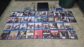 Konzole Sony playstation4 včetně kabelů,ovladačů a 38 her - 2
