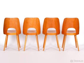 O. Heardtl, 4x bukové jídelní židle TON, pěkný stav. - 2