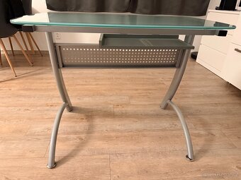 Psací stůl, 100x60 cm, skleněná deska - 2