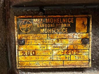 Starý elektromotor 3 kw, 380 V - 2