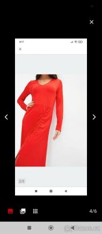 Dámské šaty červené velikost M-L, 40-42 polyester elastan - 2