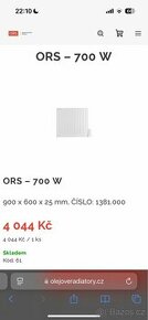 Olejový elektrický radiátor ORS-700W - 2