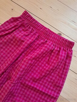 Dámské letní plátěné gingham kalhoty - 2