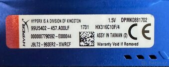 HyperX fury 4x4gb 1600mhz - 2
