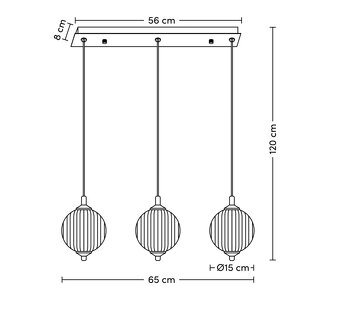 Závěsné svítidlo LED 24W teplá bílá 2640 lm - 2