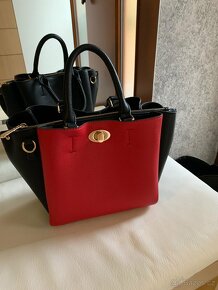 Červeno černá kabelka do ruky - 2