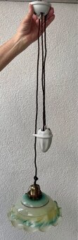 starožitný stahovací lustr lampa-více v inzerátu - 2