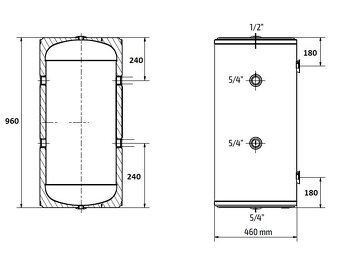 Akuulační nádrž 100 litrů - 2