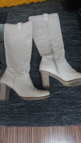 Dámské kožené kozačky Dapi - 2