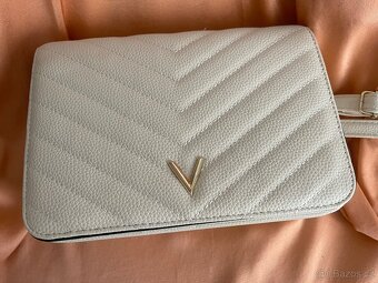 Kabelka  nova bila smetana , kožená - 2