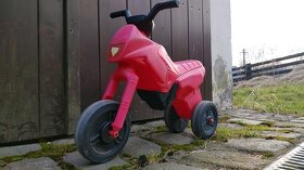 Dětské odrážedlo motorka, růžové, plně funkční - 2
