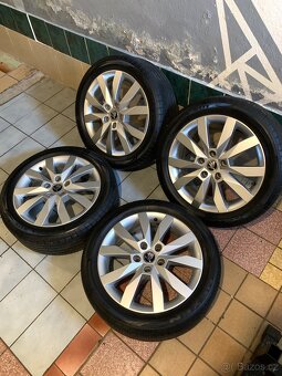 Alu kola Škoda R17 5X112 LETNÍ PNEU 205/50 R17 CRYSTAL - 2