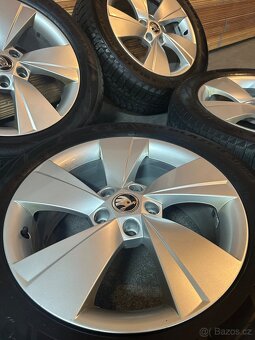 ALU Kola ŠKODA 5x112 R17 ZEUS Zánovní Zimní Pneu 215/55/17 - 2