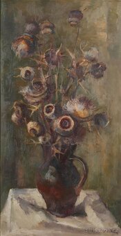 Josef Drha (J. D. Gruber) - Kytice bodláků - velký obraz - 2