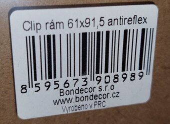 Fotorámeček - clip rám 61 x 91,5 cm antireflexní - 2