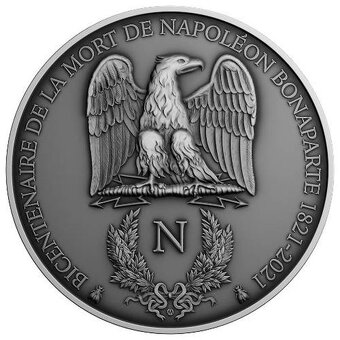 MINCE NAPOLEON BONAPARTE 200th Anniversary 2 Oz Silver Coin - 2